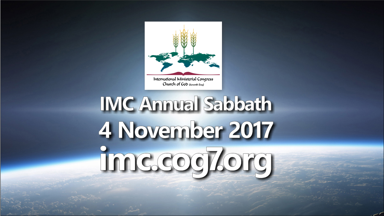 IMC Annual Sabbath 4 November 2017